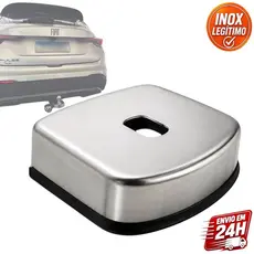 Capa Protetora Inox Cromada 100mm Para Engate Reboque Carretinha Original