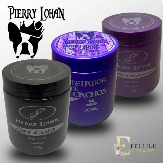 Kit Modelador pierry lohan (1 gel cera+1gel cola+1 modelador de cachos) ENVIO IMEDIATO