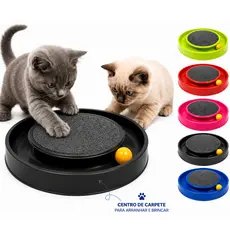 Arranhador para Gatos Redondo com Bolinha Interativo Relax Antiestresse Brinquedos para Gatos