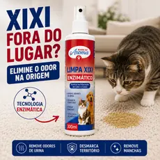 Limpa Xixi Enzimático para Gatos Desmarca Território Remove Odor e Manchas 300mL