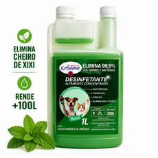 Desinfetante Super Concentrado Herbal Pet Eliminador Odor Quaternario Amonia +15 1L - Rende Muito