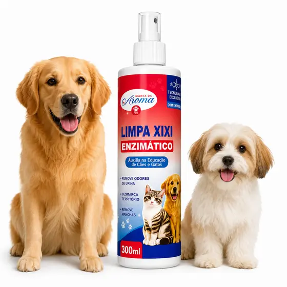 Limpa Xixi Enzimático para Cães Remove Odor de Urina e Manchas Desmarca Território