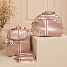 Bolsa Maternidade kit 2 peças I Mochila Multifunção I Mamãe Bebê Luxo Impermeável BUBBICO