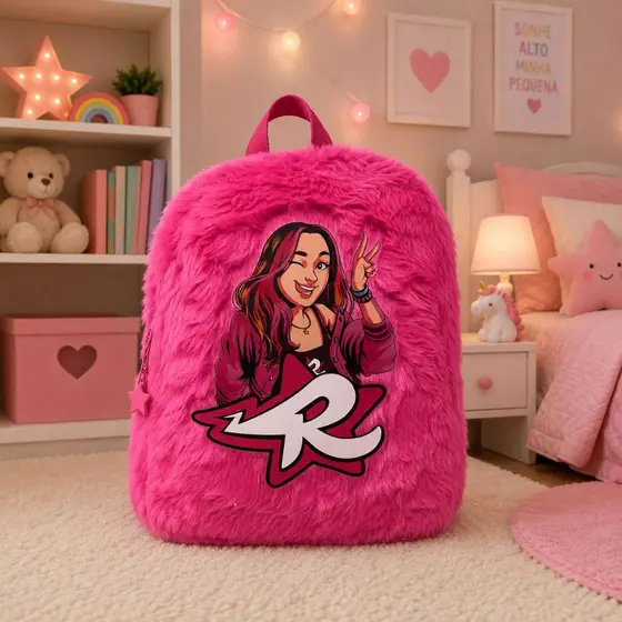 Mochila emily vick infantil passeio creche escola peluciada delicada envio imediato