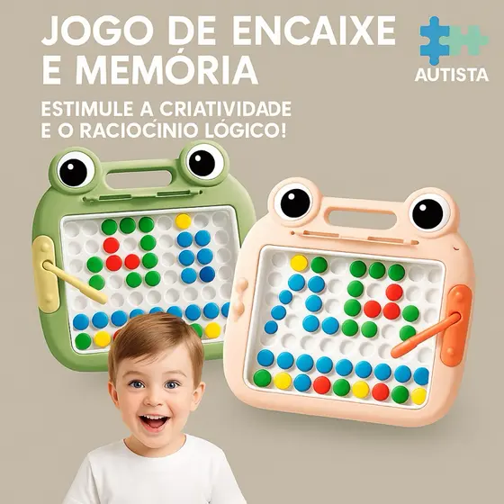 Lousa Magica prancheta Infantil Caneta Magnetica Educativo Autismo Cartelas Desenho Brinquedo