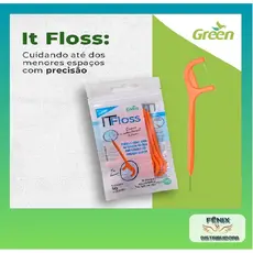 ESCOVA INTERDENTAL ITFLOSS C/ FIO DENTAL ORIGINAL GREEN LINHA PROFISSIONAL ORTODÔNTICA C/10 UNI.
