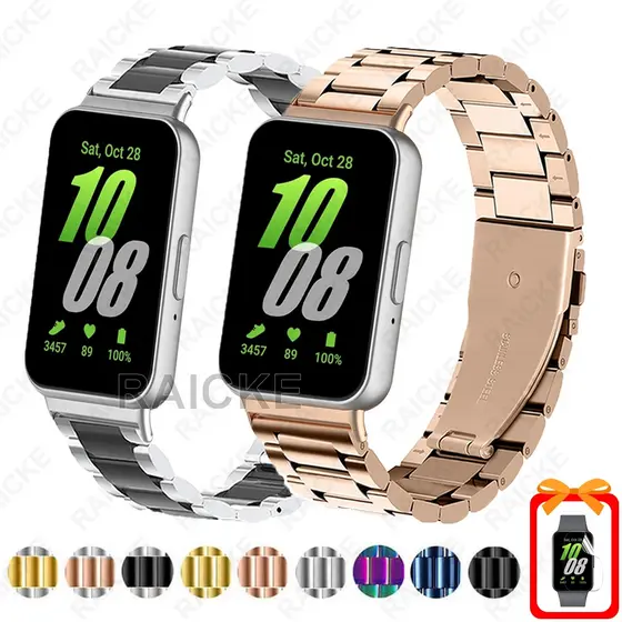 Pulseira Clássica De Metal De Aço Inoxidável Para Galaxy Fit 3