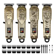 Máquina De Cortar Cabelo Metal Profissional Smart Lcd Barbeador Elétrico dedicada Sem Fio Para Homens salão de beleza