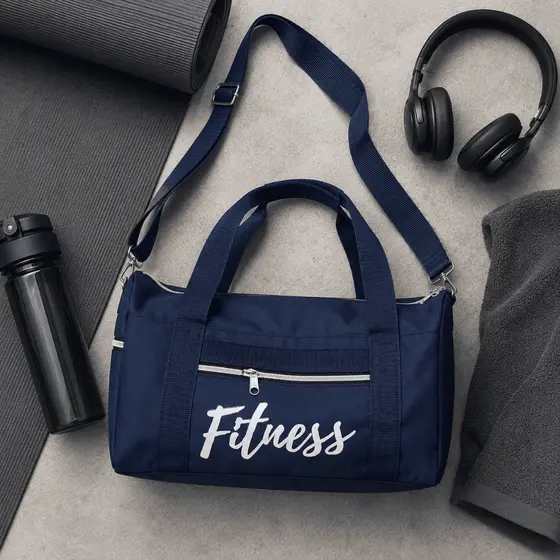 Bolsa Fitness Azul Multifuncional para Academia/Viagens/Passeios – Leve, Espaçosa e Resistente
