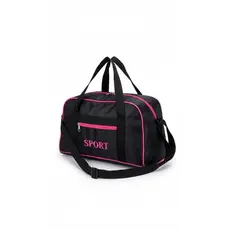 Bolsa Raquete Sport P Multifuncional Leve, Espaçosa e Resistente para Academia/Viagens/Passeios Preto com Rosa