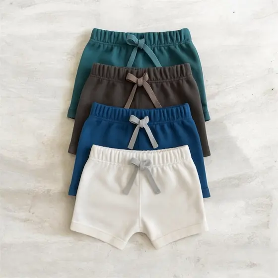 Kit 3 Shorts Infantil Moletinho 100% Algodão – Alta Qualidade e Conforto Cores Sortidas