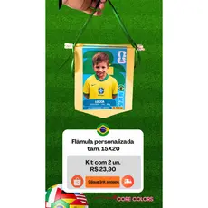 Flâmula personalizada tema copa do mundo 2026