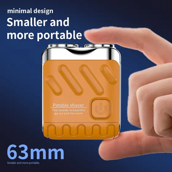 Barbeador Elétrico Portátil Mini, Recarregável USB, Lavável à Água, Estilo Novo para Viagem e Uso Diário