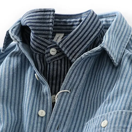 Camisa Xadrez Vintage de Manga Longa para Homens, Estilo Casual e Robusto, Roupas de Trabalho Americanas Retro