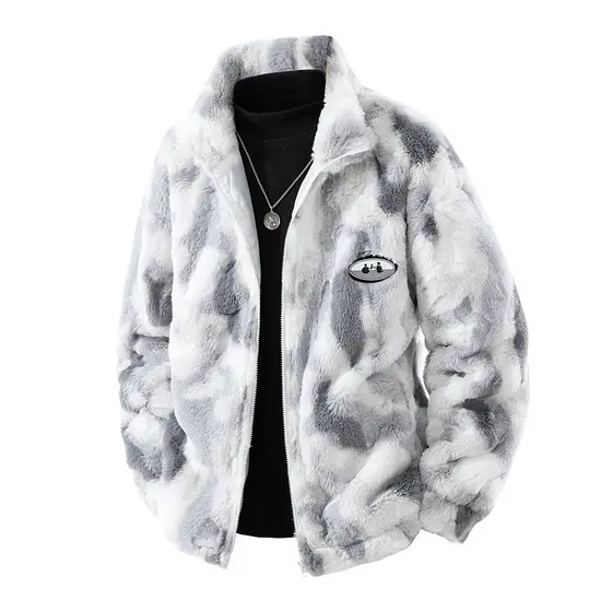 Casaco de Pelúcia Outono Inverno 2025 Unissex Solto Moda Casual Jaqueta para Casal Agasalho Quente Streetwear Tendência