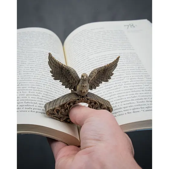 Anel Artesanal Leitura Impressão 3D Porta Página Suporte Livro Acessório Leve Confortável Criativo