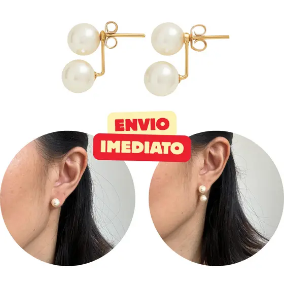 Brinco pérola número 8 Grace Kelly - Clássico e elegante - Folheado à ouro-Semjóias de qualidade - ENVIO IMEDIATO