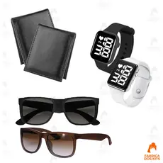 2 Relógio Digital Feminino e Masculino + 2 óculos + Carteira .2023 Só Hoje