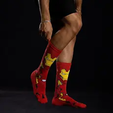 meias divertidas de personagem masculina e feminina cano longo médio heróis