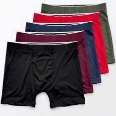 Kit 5 Cuecas Box Masculina conforto forro 100% algodão  Elástico cuecas juvenil  adolescente boxer