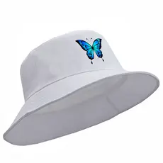 Chapéu Bucket Praia Hat Cata ovo Drip Borboleta Azul Butterfly Blue Feminino