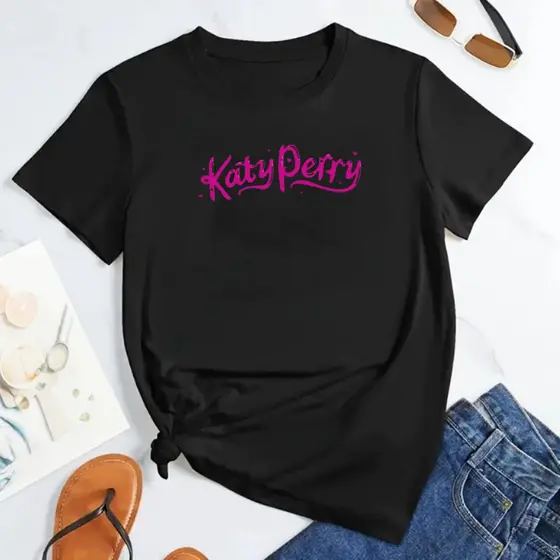 Camiseta Feminina T Shirt Promoção Algodão Confortavel Katy Perry Musica Cantora Album Exclusivo RR