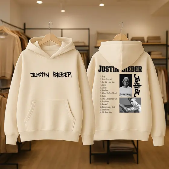 Moletom Canguru Unissex C/Capuz Capote Blusa Inverno Justin Bieber Cantor Pop Fã Justice Beliebers Exclusivo