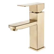 Torneira Banheiro Lavabo Inox Dourada Misturador Monocomando
