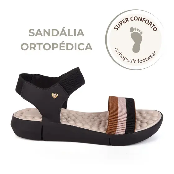Sandália Feminina Confortável Anatômica Ortopédica Moderna Para Passeio e Trabalho