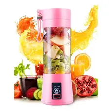 Mini Liquidificador Portátil Suco Shake 6 Laminas Com Cabo Usb Mini liquidificador elétrico