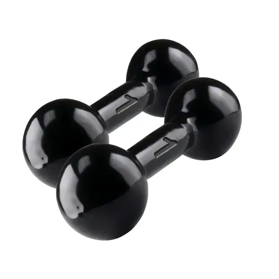 Par de Halteres Bola Emborrachados 1kg – Peso para Ginástica, Exercício e Fisioterapia