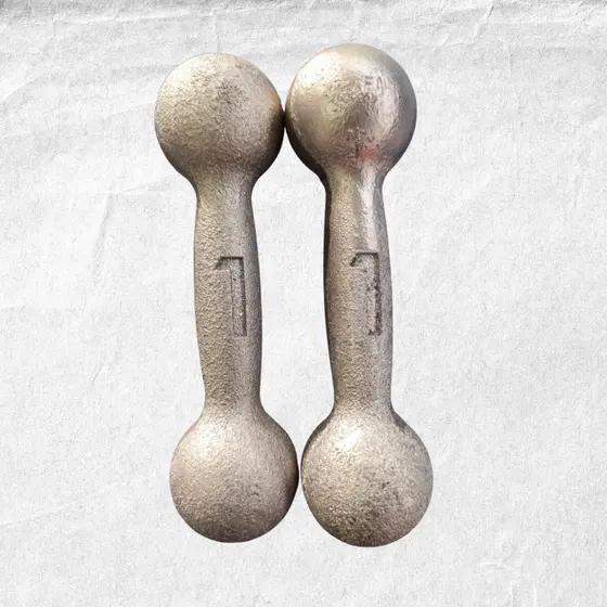 Par Halter 1kg Bola Sem Pintura 2un Treino Fitness Academia