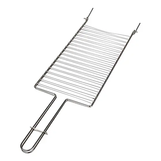 Grelha Dupla Plana Para Churrasco Em Aço Cromado 72x21cm Mor Super Grill 02