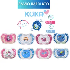 Kit Chupeta Kuka Lumina Night Day Bico Orto Anatômico Brilha no Escuro Tam. 1 ou 2 Menino e Menina