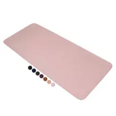 MousePad Grande Rosa Desk Pad Couro Gamer Office Alta Qualidade