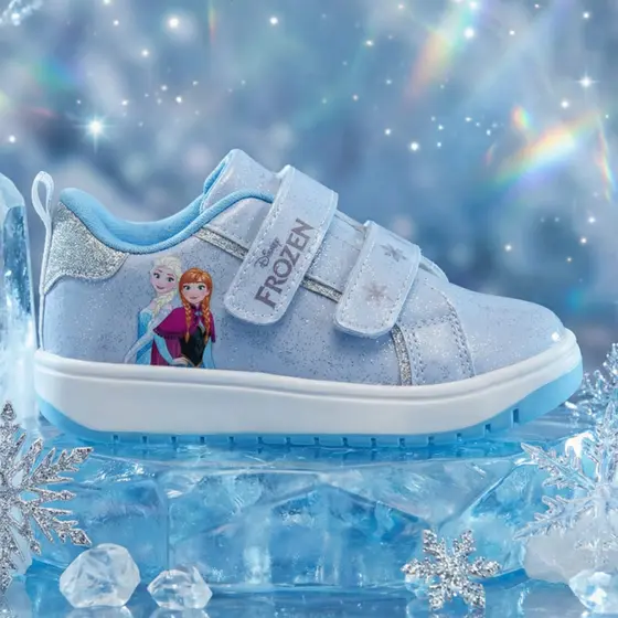 Tênis Confortável Frozen Disney – Verniz com Brilho - Sem Cadarço