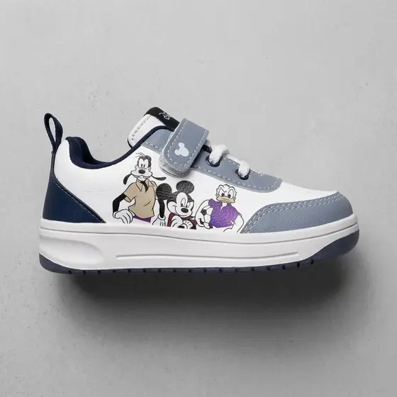Tenis Infantil Mickey Velcro Cadarço Confortável Antiderrapante