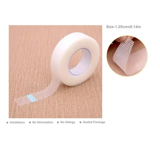 FUNMIX [0,5'] Fita De Papel Médico Transpore Ferramentas De Extensão De Pestanas Falsas Respiráveis