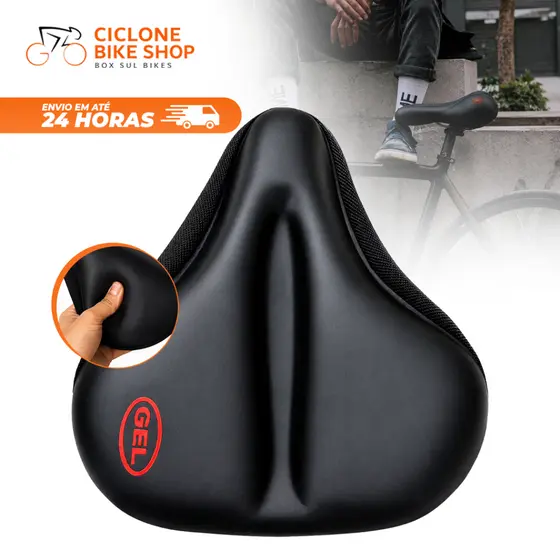 Capa de Selim em Gel para Banco Grande – Bicicleta Spinning e Ergométrica Confortável
