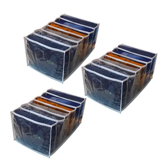 3 colmeia organizadora de gaveta p/ calça jeans 20x25x40cm com 6 espaços