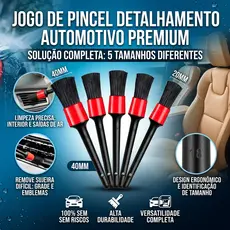 Jogo de Pincel Detalhamento e Limpeza Automotivo Automotiva Jogo com 5/10 Peças de Tamanhos Diferentes