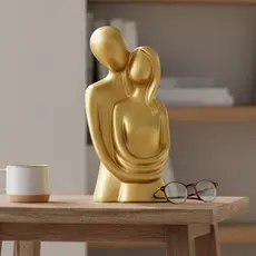 Escultura Casal Abstrato Decorativo Moderno Miniatura Resina Presente Namorados