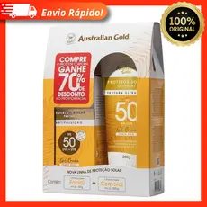 Kit Protetor Solar Corporal Australian Gold FPS50 200g + Protetor Solar Facial FPS50 50g V09.2026
