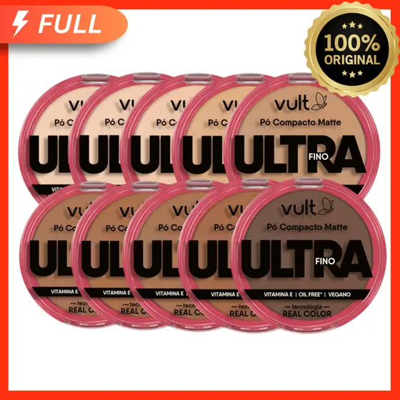 Pó Compacto Facial Matte Ultrafino Real Color 9g - Vult 100% Original