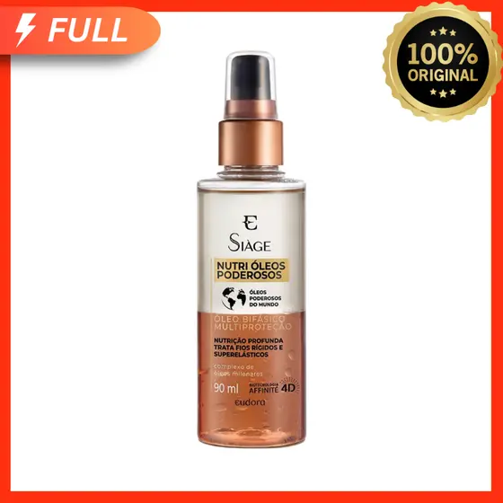 Óleo Bifásico Capilar Eudora Siàge Nutri Óleos Poderosos 90ml