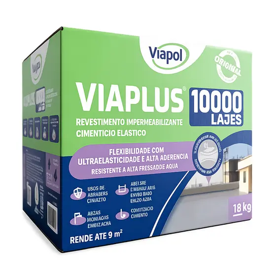Viaplus 10000 Lajes Impermeabilizante Cimenticio Viapol 18kg