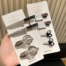 [Beautiful Magpie] Combinação Multi-Peças Lâmpada Luminosa Divertida Ferramenta De Simulação Criativa Clip De Cabelo Feminino Quebrado Pato Internet Cel