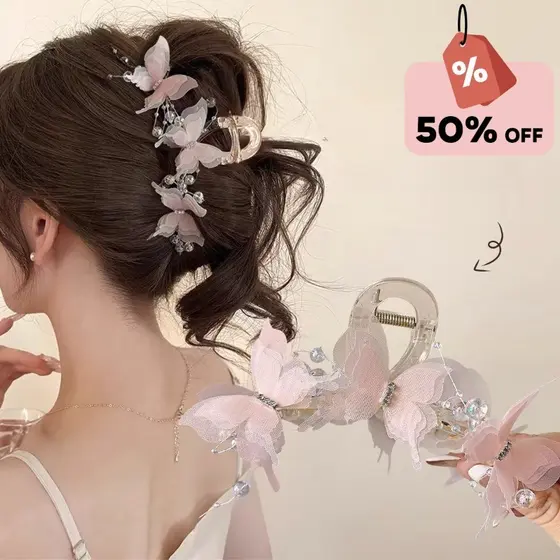 [Clip Borboleta Mulher Grande 2024 Novo De Cabelo Doce De Alta Qualidade Tubarão
