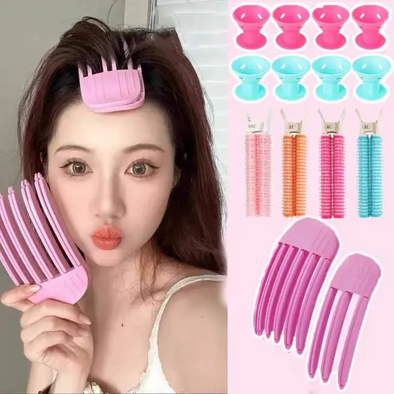 [Magpie] Clipe De Estilo De Raiz De Cabelo Fofo Pente Preguiçoso De 3 Dentes E 6
