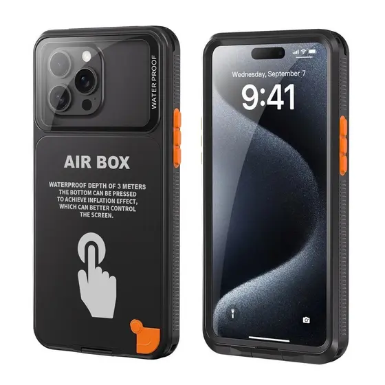 Capa Completa À Prova D'água Para iPhone 16 15 14 13 12 Pro Max Plus Subaquática Tomando De Poeira Natação Profissional